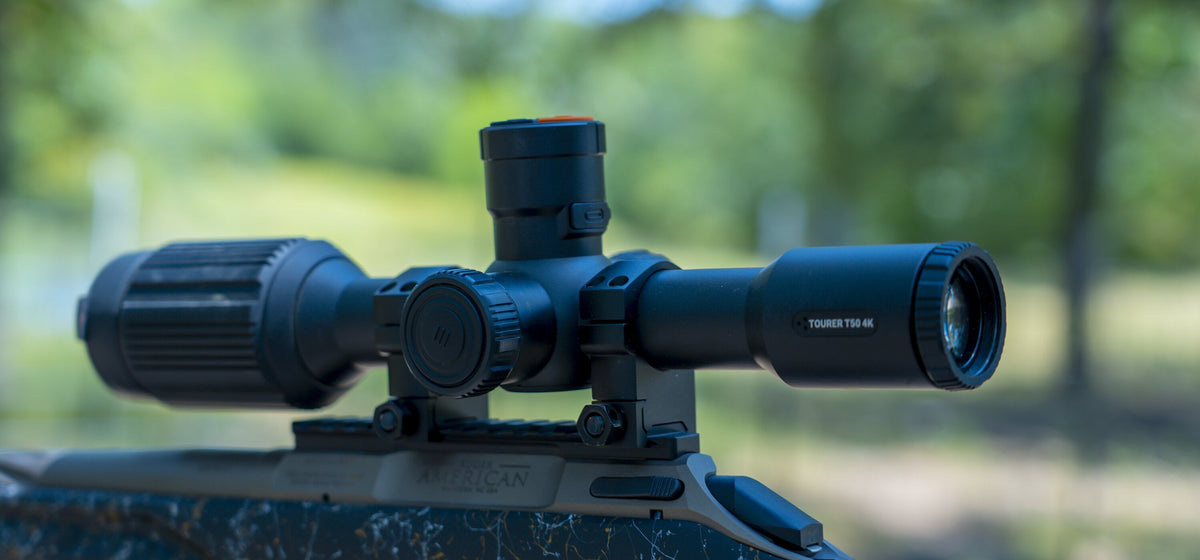 RIX Tourer T50 4K riflescope on a hunting rifle