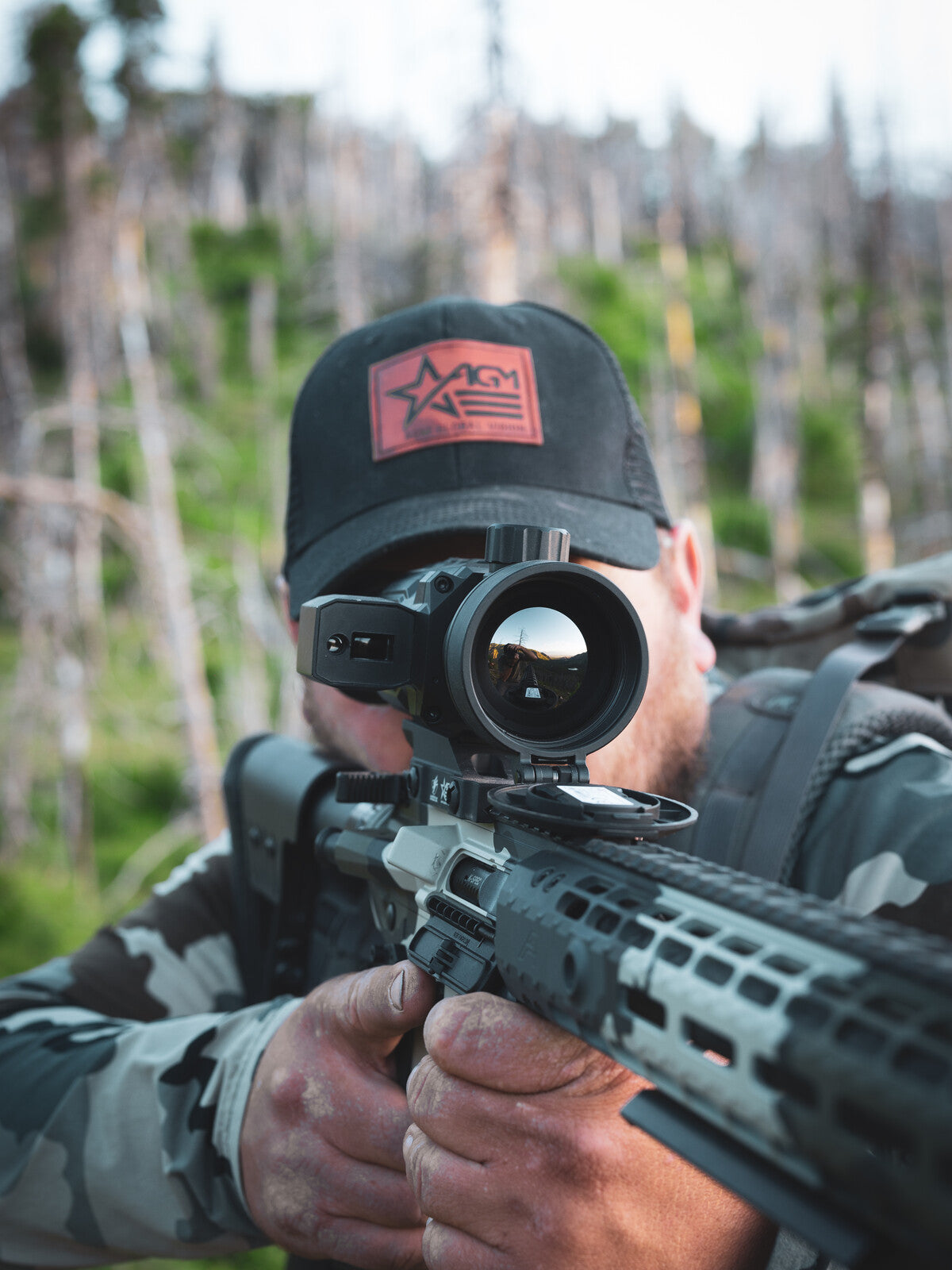 AGM Secutor LRF 35-384 thermal riflescope, in the field