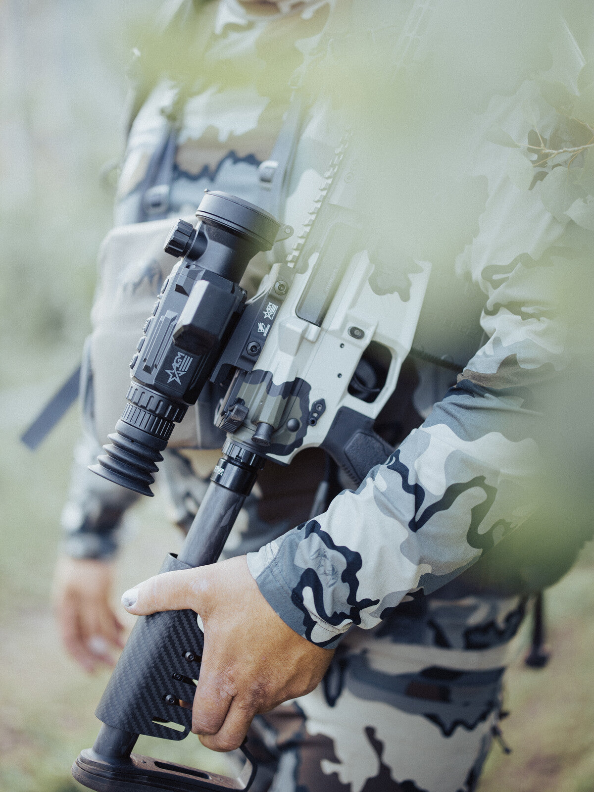 AGM Secutor LRF 75-640 thermal riflescope, in the field
