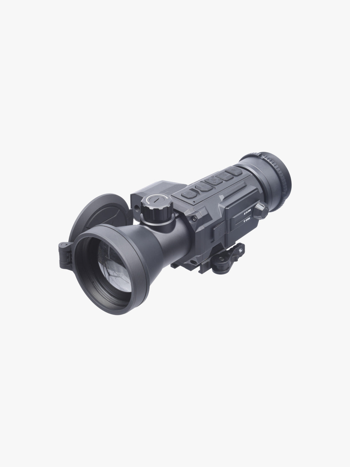 AGM Secutor LRF-C 75-640 thermal clip-on with laser rangefinder, three-quarter view