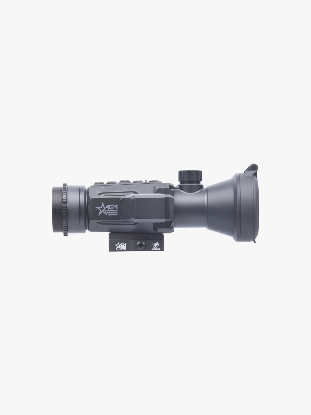 AGM Secutor LRF-C 75-640 thermal clip-on, side profile, logo side