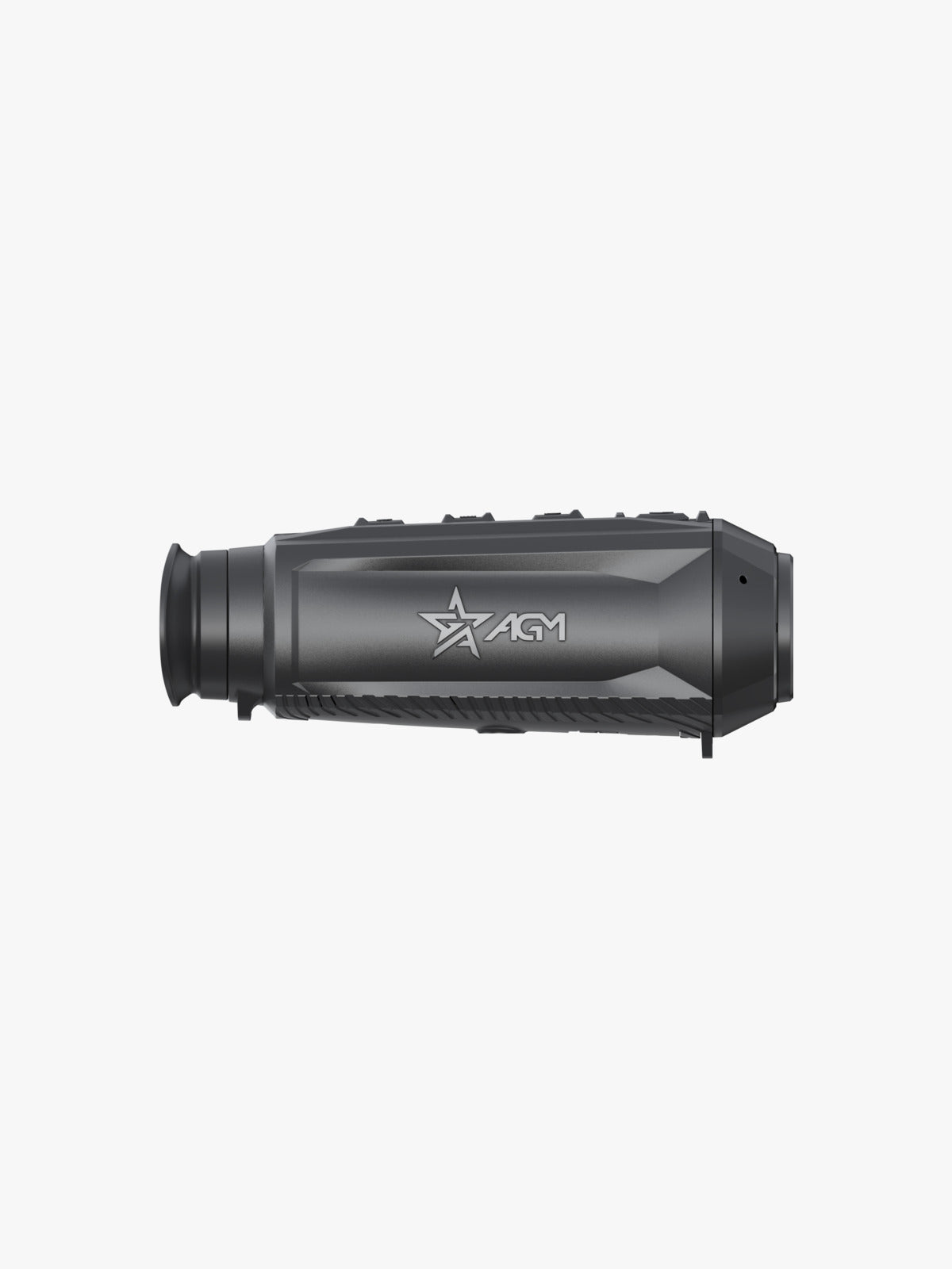 AGM TaipanV2 15-256 thermal monocular, side profile, logo side