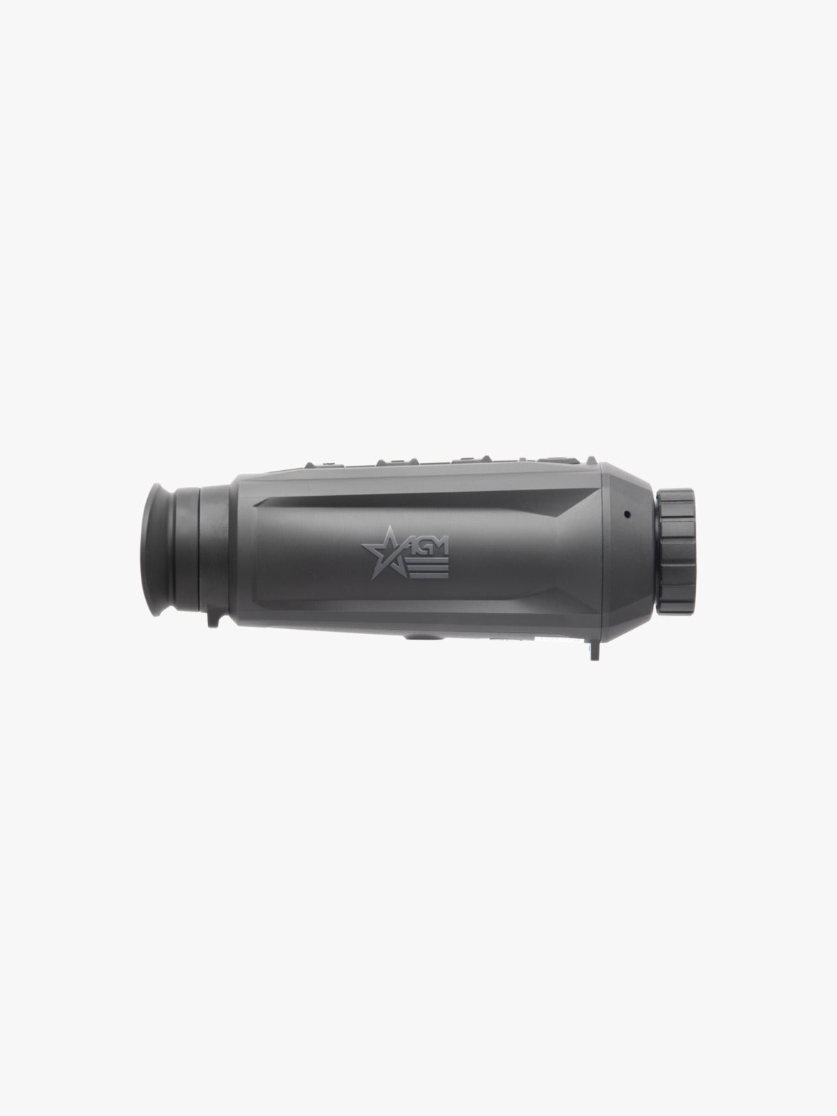 AGM TaipanV2 19-384 thermal monocular, side profile, logo side