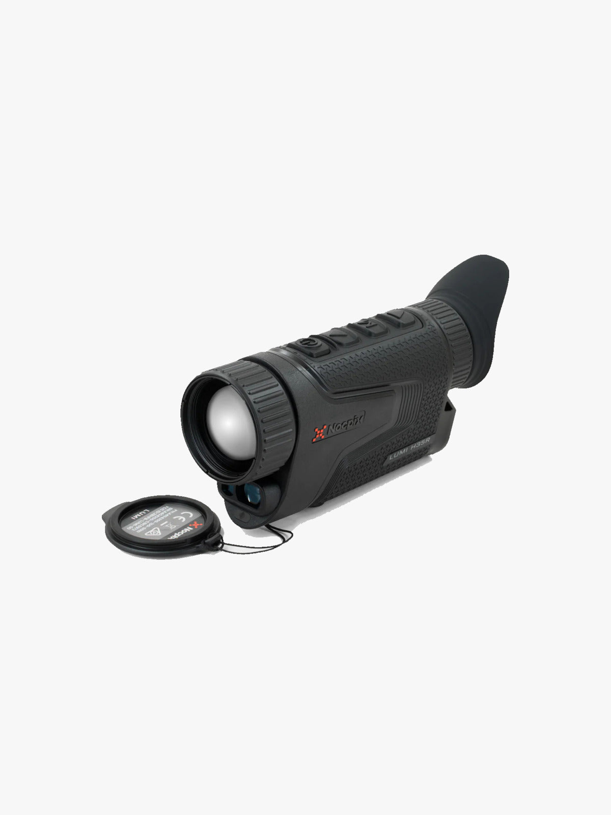 Nocpix Lumi H35R 640x512 rangefinding thermal monocular, three-quarter view
