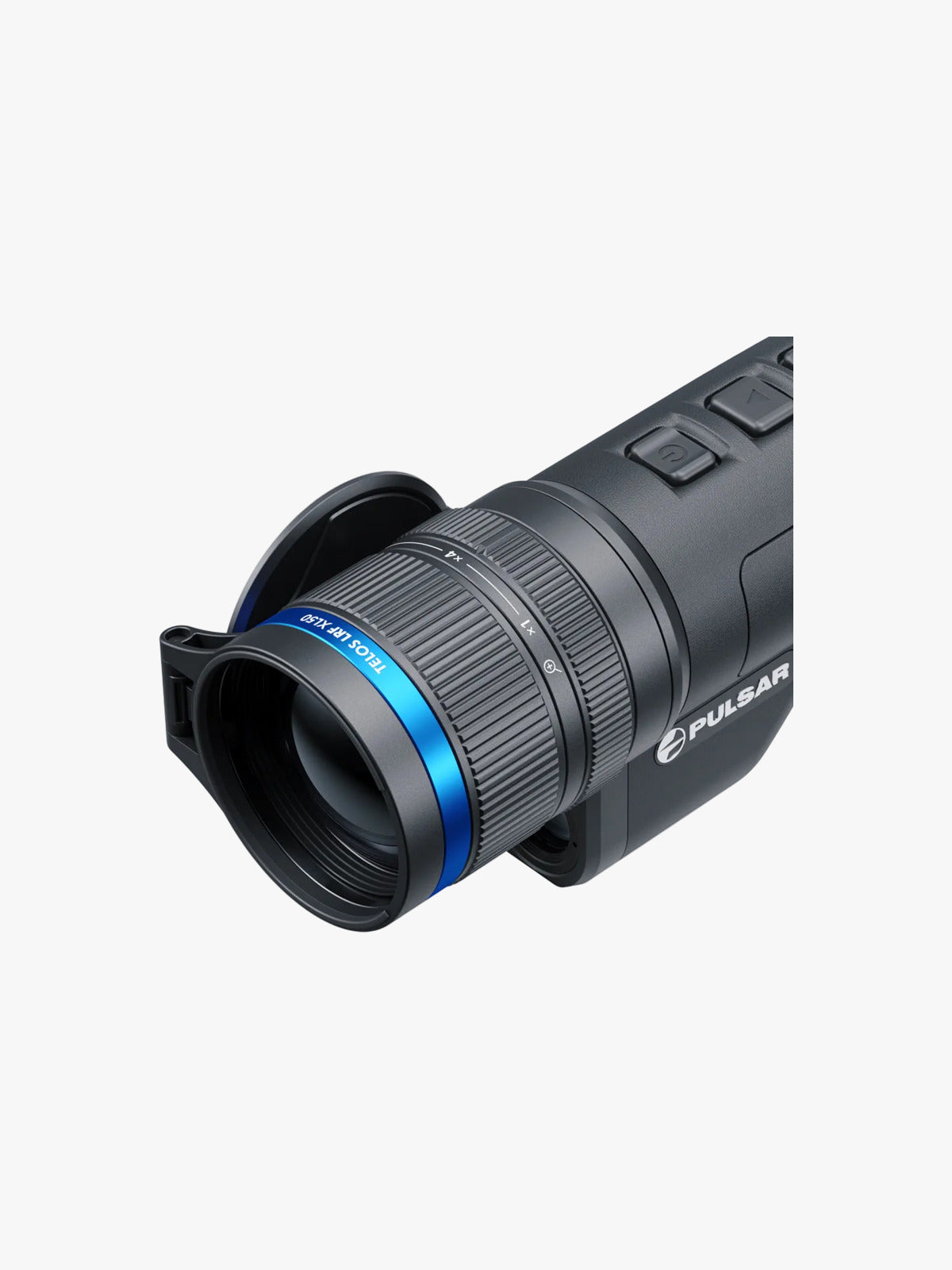 Pulsar Telos LRF XL50 thermal monocular, objective lens close-up