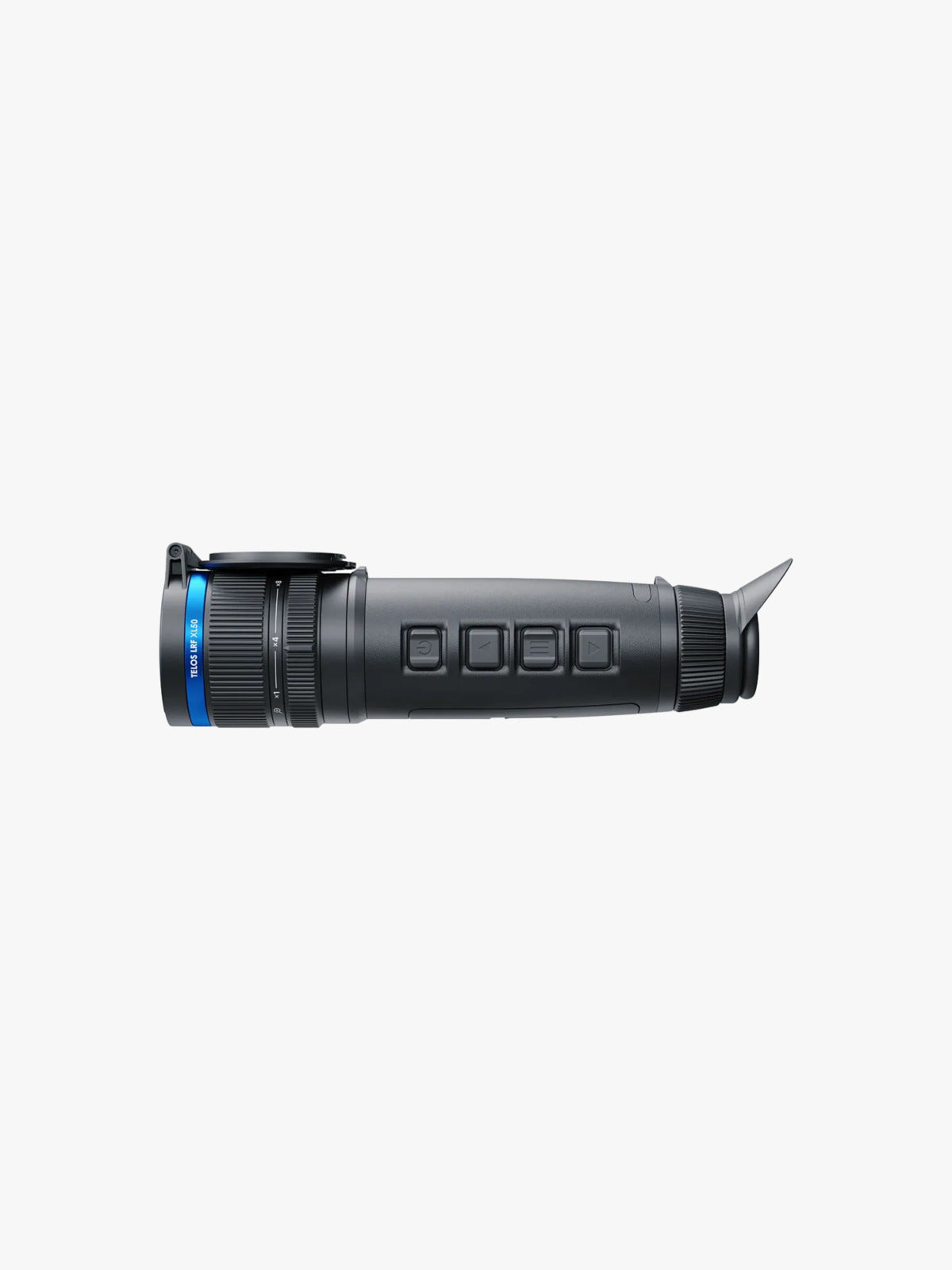 Pulsar Telos LRF XL50 thermal monocular, top view showing the controls
