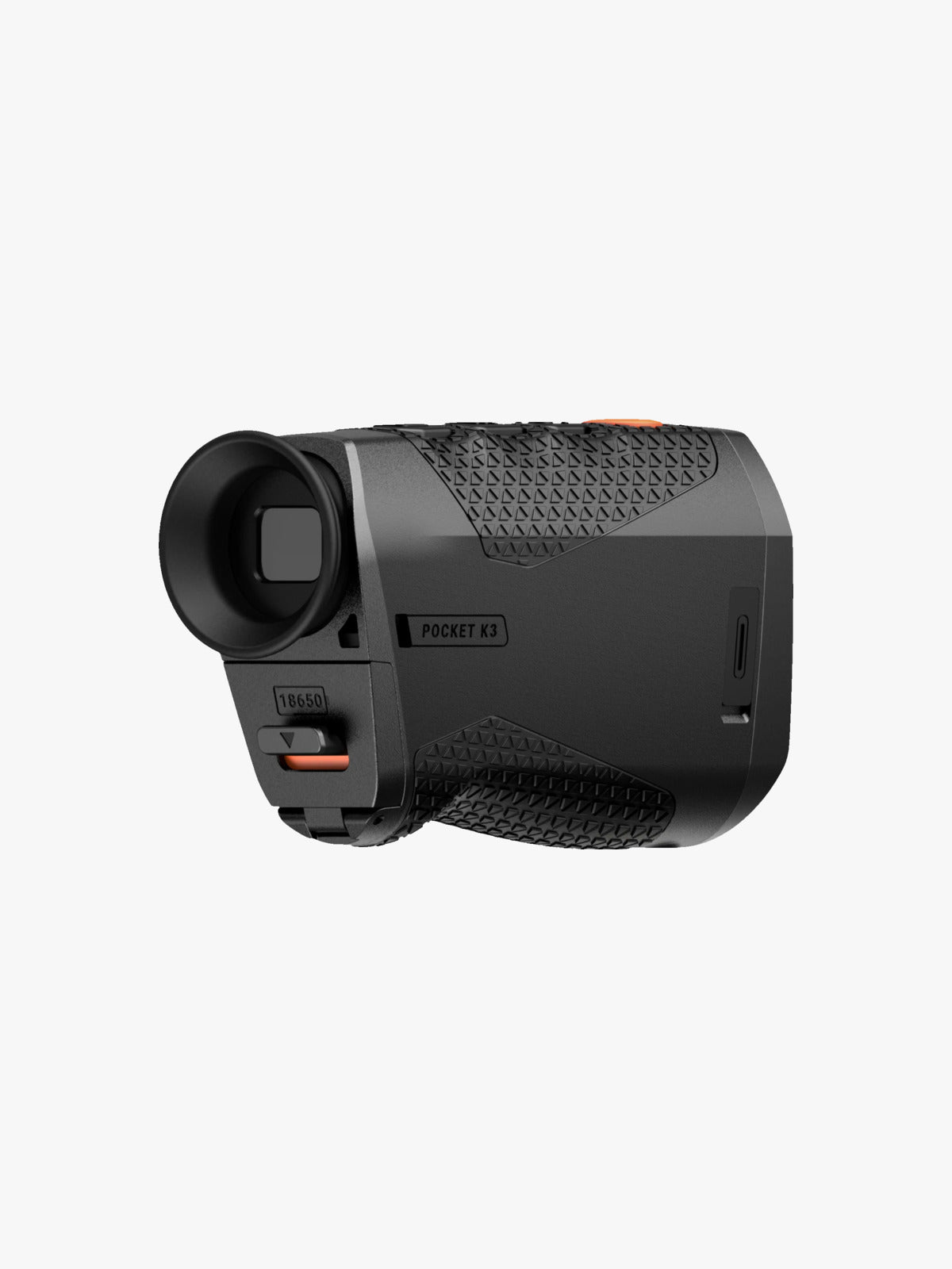 RIX Pocket K3 eyepiece side, three-quarter view
