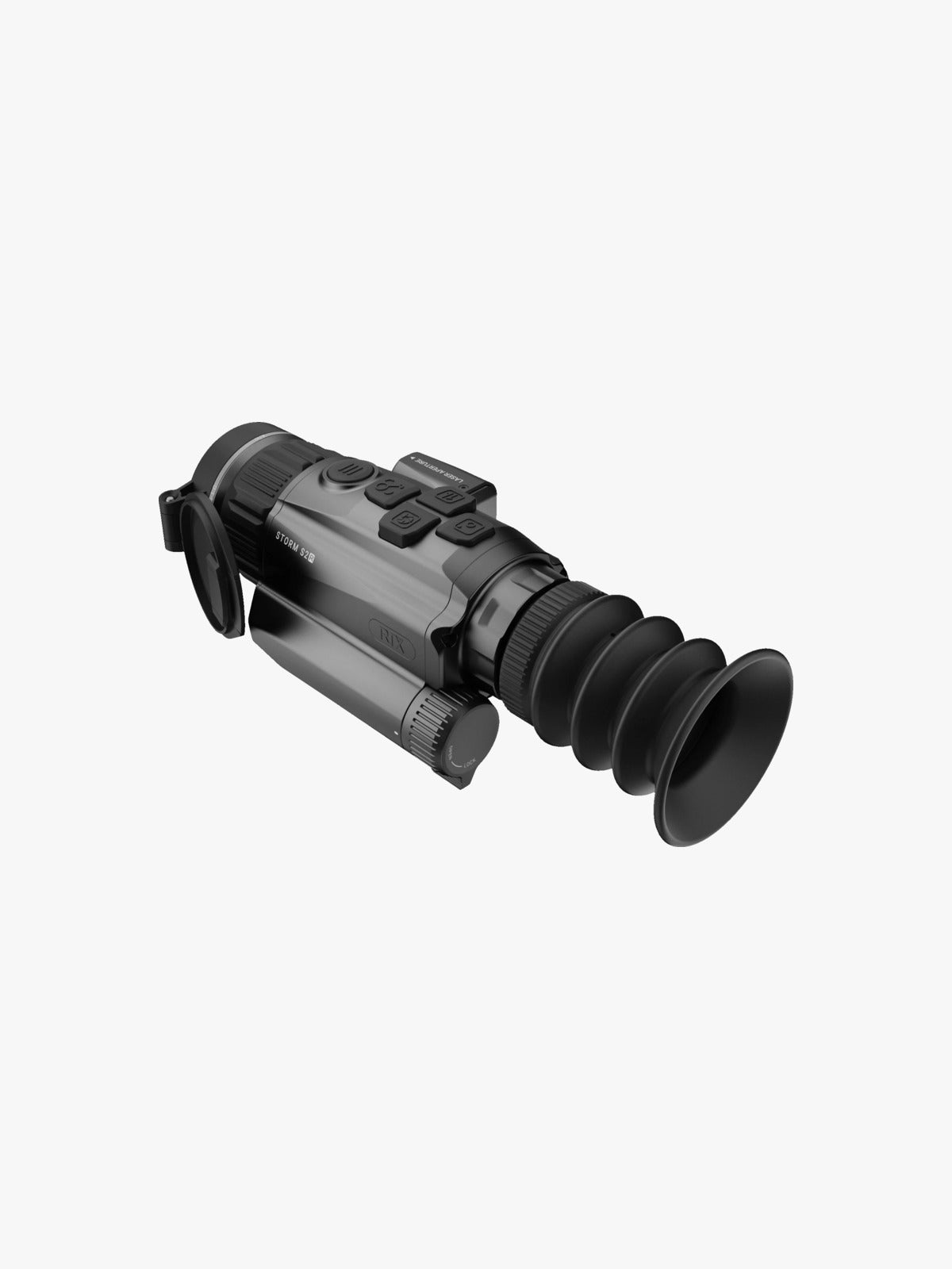 RIX Storm S2R eyepiece end, three-quarter view