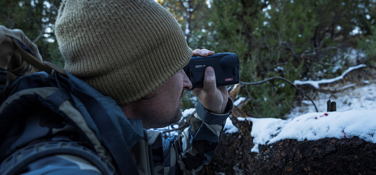 Hunter glassing with a Pulsar Oryx thermal monocular