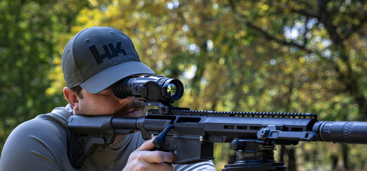 Shooter behind a RIX Storm S3R V2 thermal riflescope