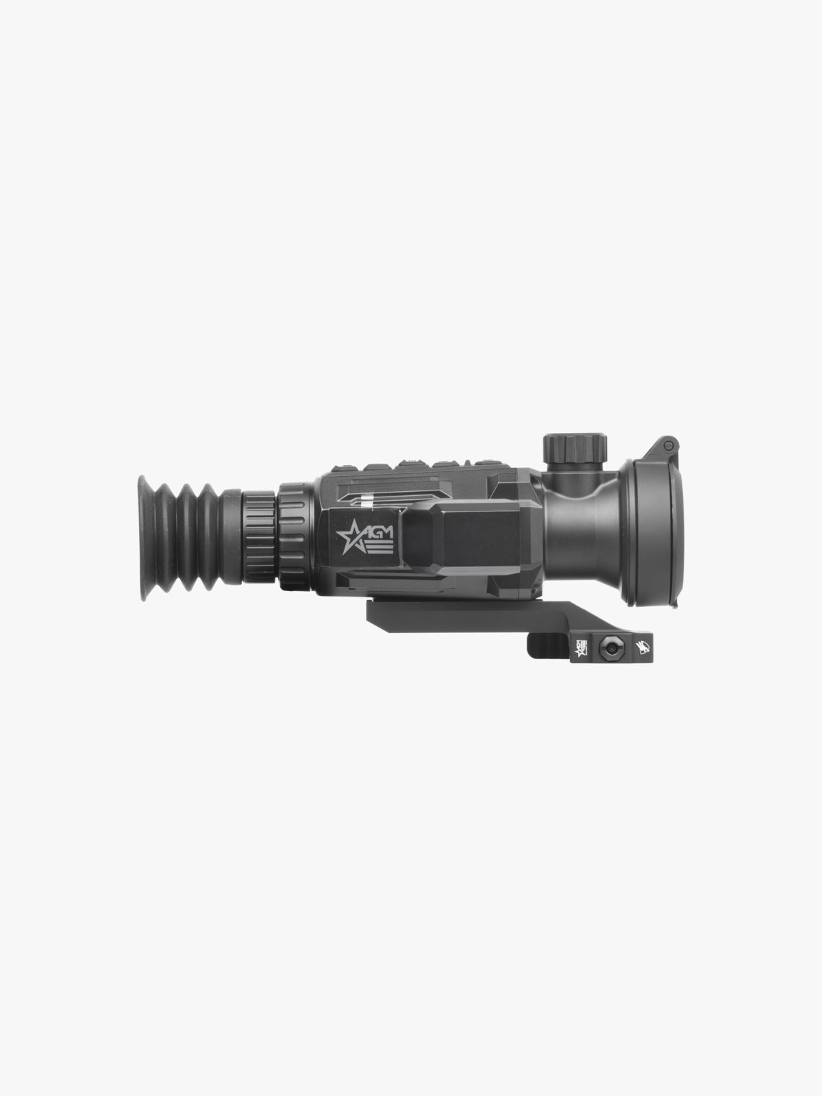 AGM Secutor LRF 50-640 thermal riflescope, side profile, logo side