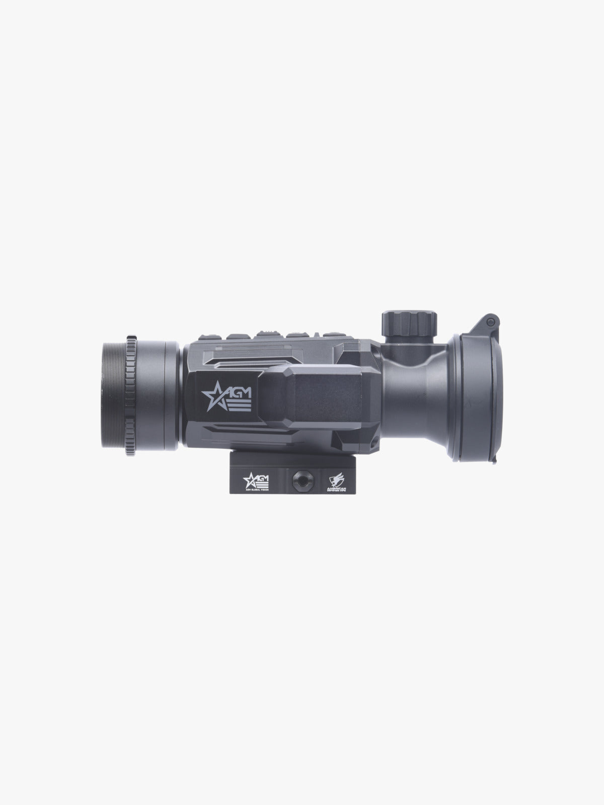 AGM Secutor LRF-C 50-640 thermal clip-on, side profile, logo side