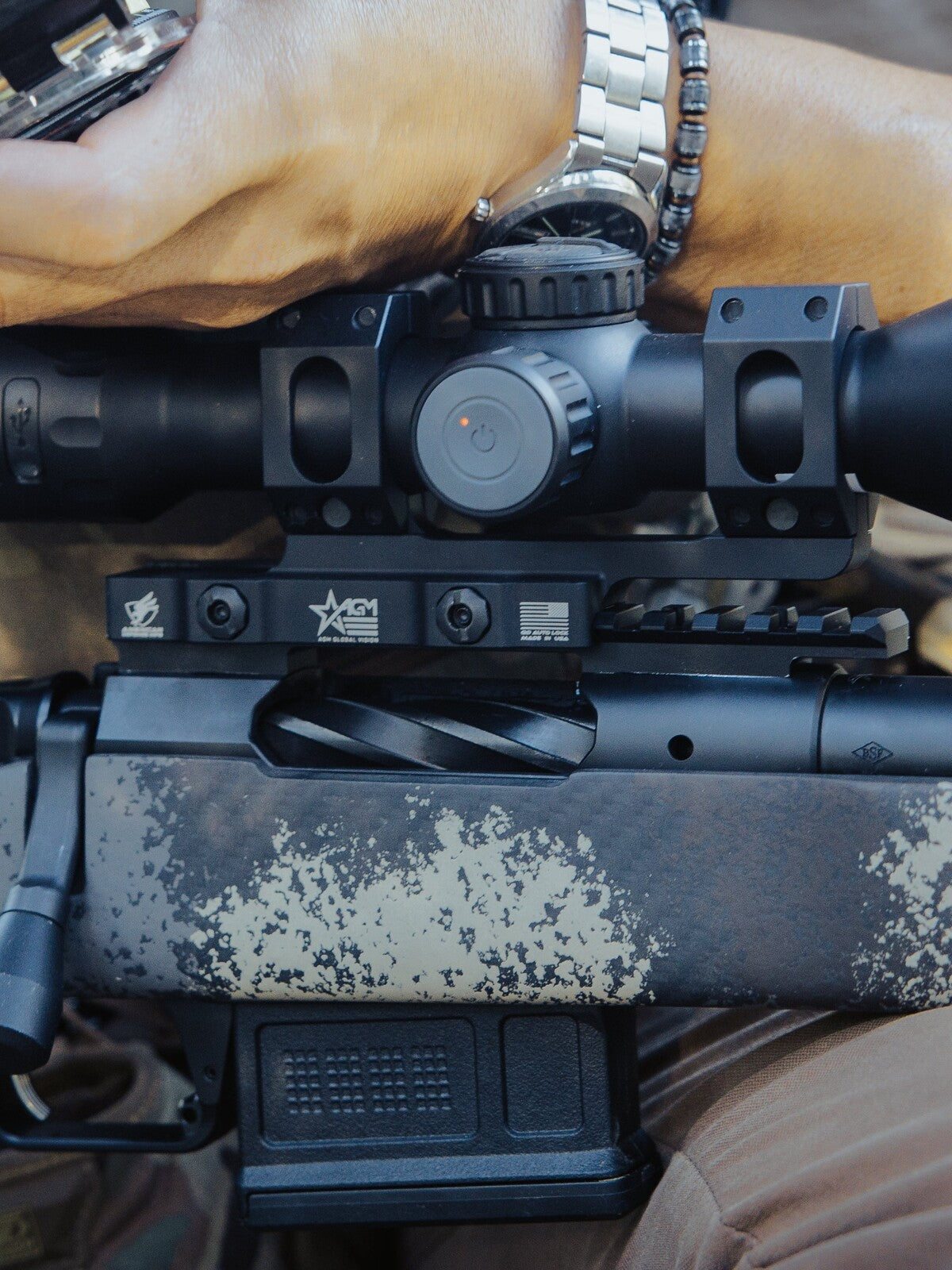 AGM Spectrum LRF 4K Mini digital day and night riflescope, in the field