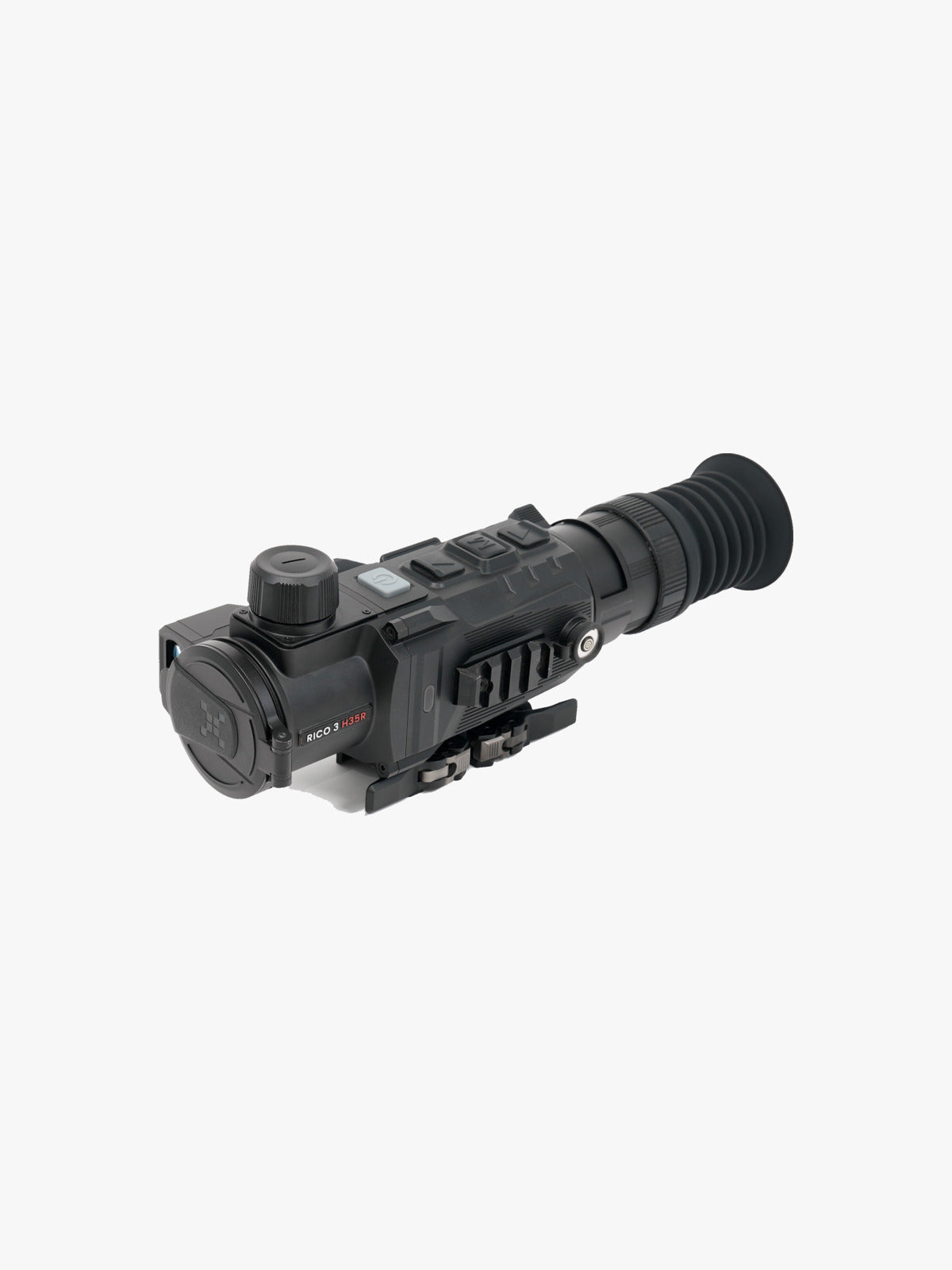 Nocpix RICO 3 H35R 640x512 thermal riflescope with laser rangefinder, three-quarter view