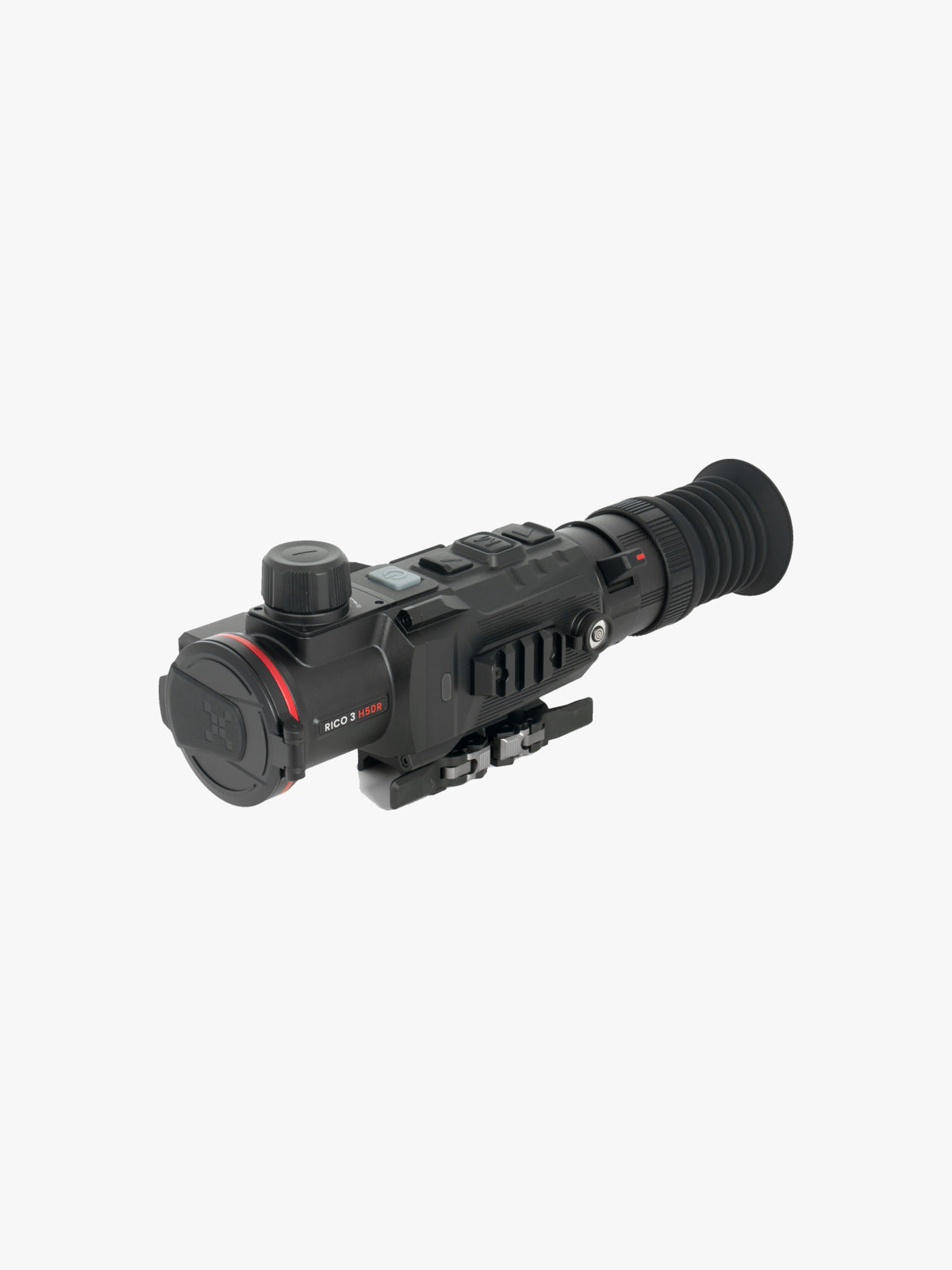 Nocpix RICO 3 H50R 640x512 thermal riflescope with laser rangefinder, three-quarter view