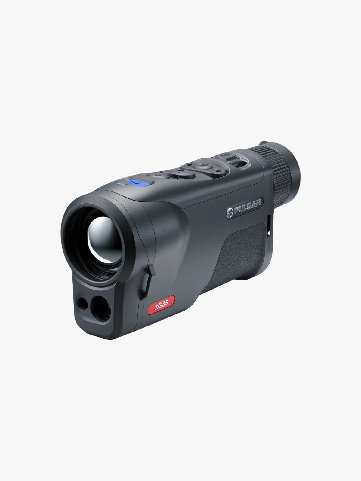Pulsar Oryx LRF XG35 thermal monocular with laser rangefinder, three-quarter view