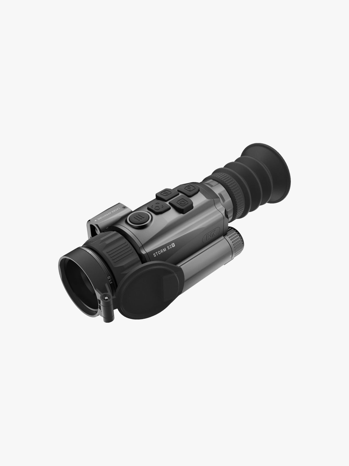 RIX Storm S2R 256x192 thermal riflescope with laser rangefinder, three-quarter view